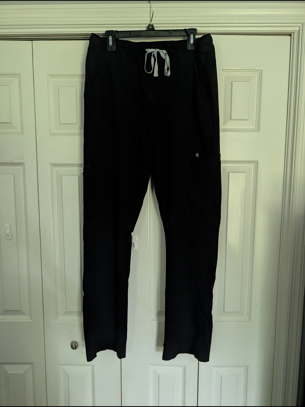 Figs Men's Black Scrub Pants with Contrast Drawstring